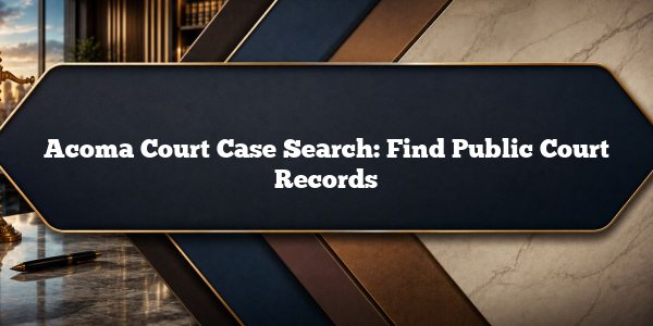 Acoma Court Case Search: Find Public Court Records