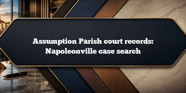 Assumption Parish court records: Napoleonville case search