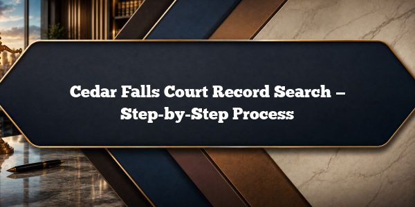 Cedar Falls Court Record Search — Step-by-Step Process