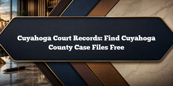 Cuyahoga Court Records: Find Cuyahoga County Case Files Free