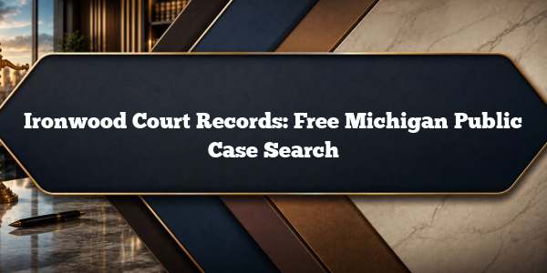 Ironwood Court Records: Free Michigan Public Case Search
