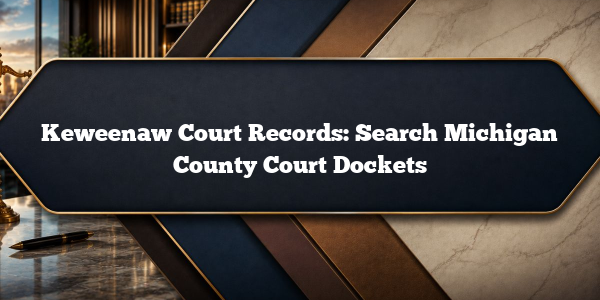 Keweenaw Court Records: Search Michigan County Court Dockets