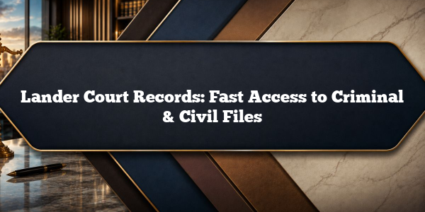 Lander Court Records: Fast Access to Criminal & Civil Files