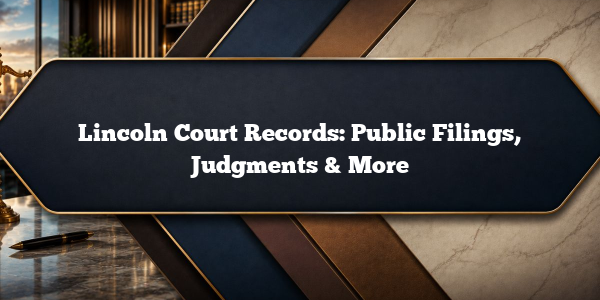 Lincoln Court Records: Public Filings, Judgments & More