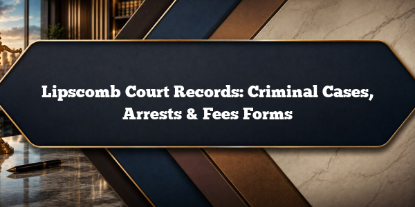 Lipscomb Court Records: Criminal Cases, Arrests & Fees Forms