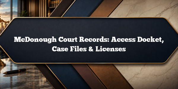 McDonough Court Records: Access Docket, Case Files & Licenses