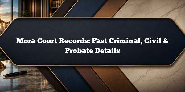 Mora Court Records: Fast Criminal, Civil & Probate Details