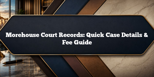 Morehouse Court Records: Quick Case Details & Fee Guide