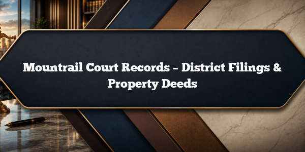 Mountrail Court Records – District Filings & Property Deeds