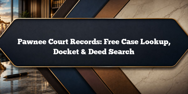 Pawnee Court Records: Free Case Lookup, Docket & Deed Search