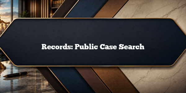 Records: Public Case Search