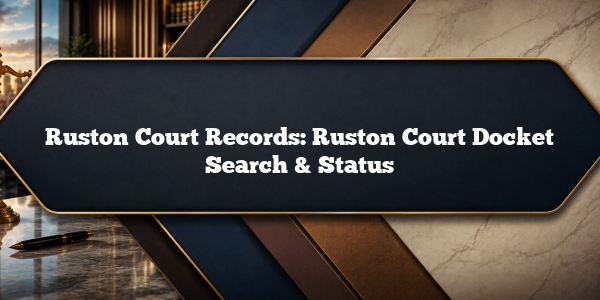 Ruston Court Records: Ruston Court Docket Search & Status