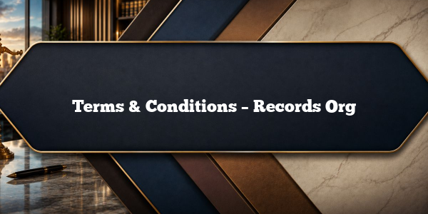 Terms & Conditions – Records Org